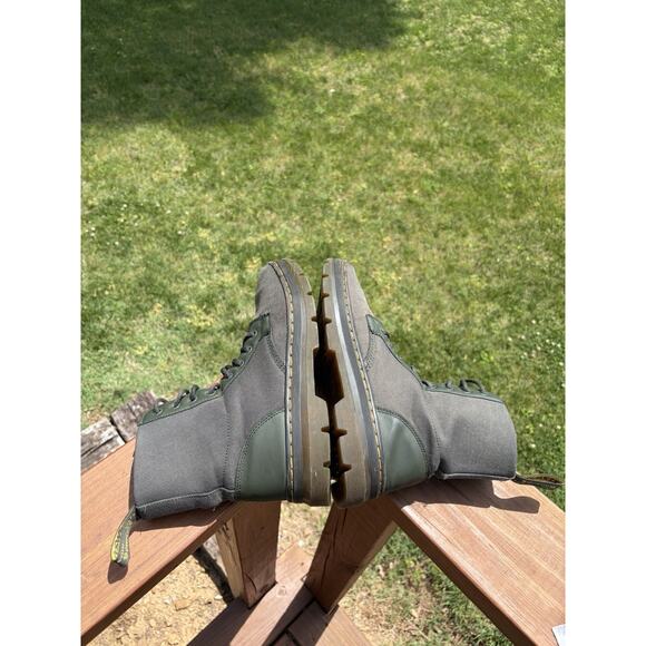 Dr Doc Martens Combs Combat Nylon Boot Green Utility Mens Size 11 Women’s 12 main image 5